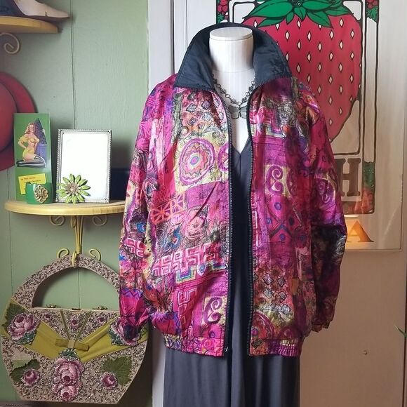 Vintage Jackets & Blazers - Windbreaker Jacket 80s 90s
